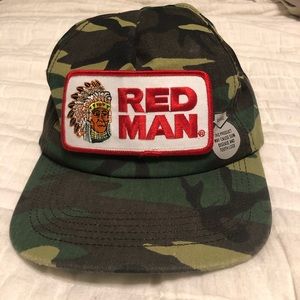 VINTAGE Red Man snap back hat